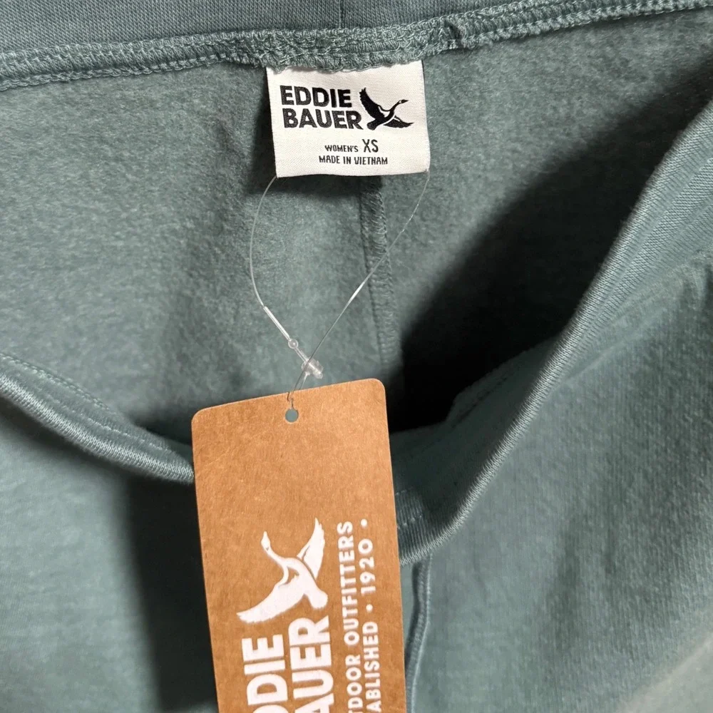 Eddie Bauer Womens Camp Fleece Shorts Loden Green XS NWT‎